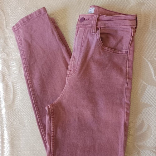 Bershka pink mom slim high-waisted jeans like new