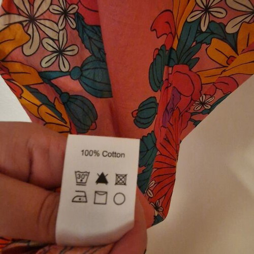 Karavan floral cotton summer pants, elastic waist