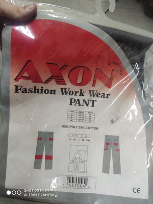 Axon Work Pants Gray Medium New