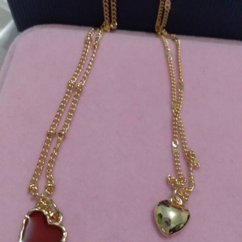 Two stainless steel heart necklaces new in gift boxes