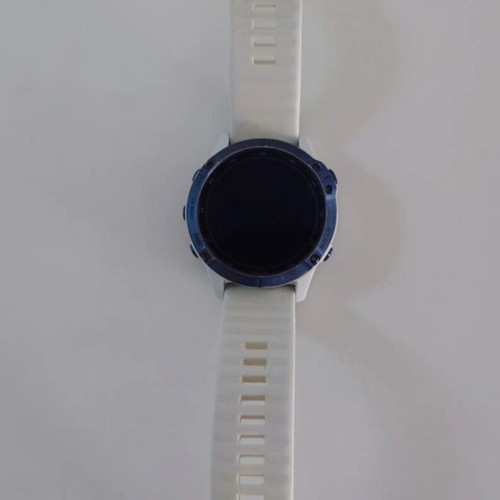 Garmin 6 Pro Solar smartwatch used, strap replacement recommended