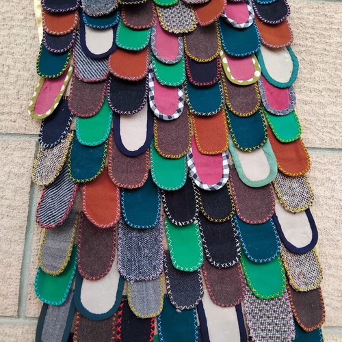 Χειροποίητο vintage χαλάκι Penny Rug διακόσμηση τοίχου σαν καινούργιο