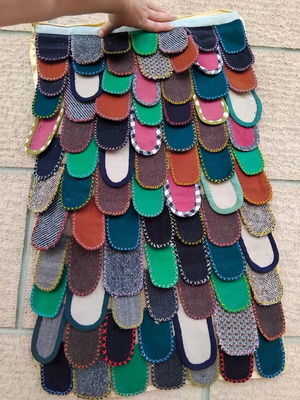 Χειροποίητο vintage χαλάκι Penny Rug διακόσμηση τοίχου σαν καινούργιο
