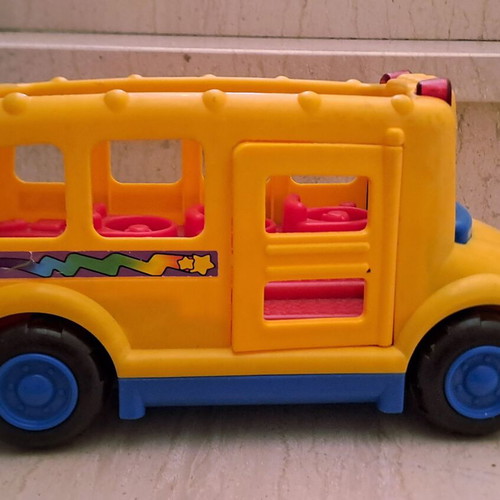 Little People Fischer Price school bus used with signs of wear