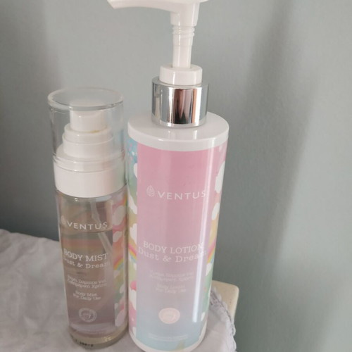 Body mist and body cream set used