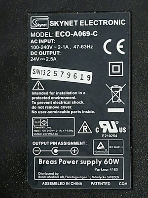 Power supply 24v 2.5A 60w used