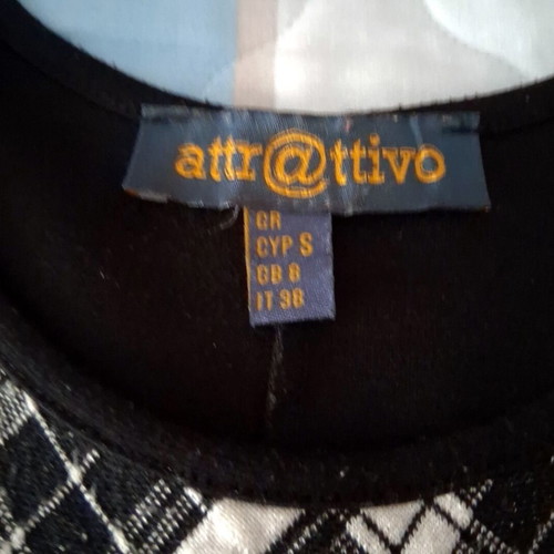 Attrattivo sleeveless dress black and white like new