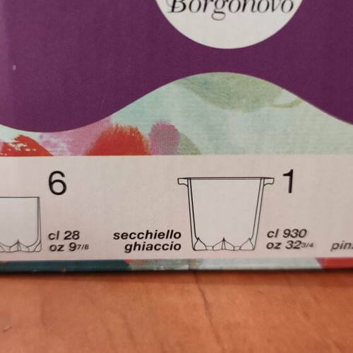 Vintage Borgonovo set of 6 whiskey water glasses new in box