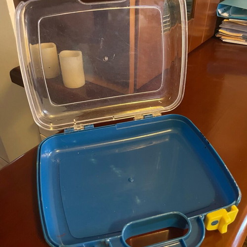 Plastic storage box suitcase used