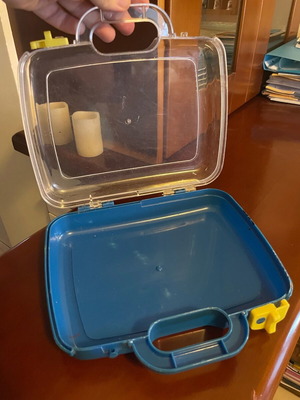 Plastic storage box suitcase used