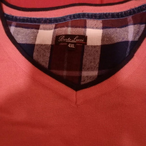 Bertolucci long-sleeve shirt like new, light orange, size 3XL
