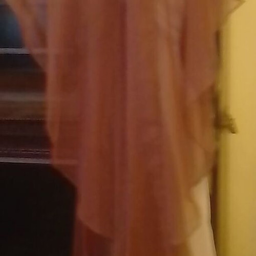 Long formal chiffon dress with shawl like new, beige-brown, size XS