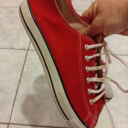 Canvas shoes used, size 42-42.5, red