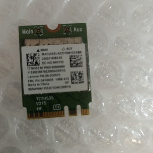 Lenovo FRU 04X6025 Realtek RTL8723BE M.2 NGFF wireless Wi-Fi and Bluetooth card