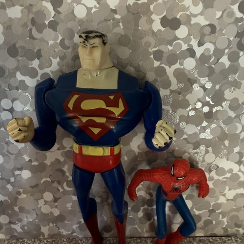 Set of 5 Action Figures Spiderman Superman Power Rangers Max Steel like new