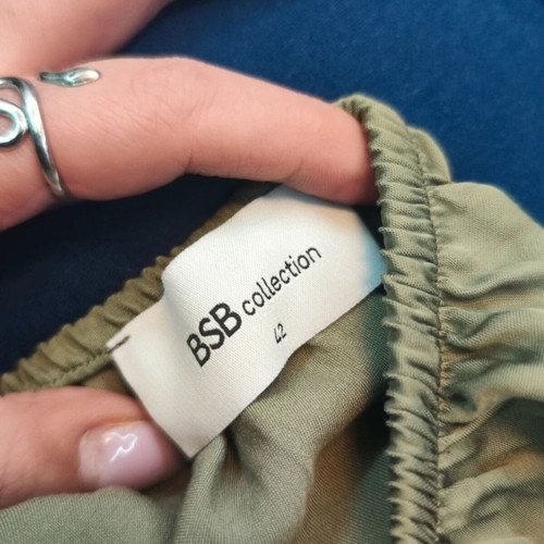 Bsb maxi dress like new, khaki, halter neck with bead details