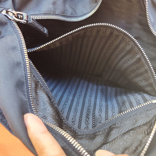Prada shoulder bag in black nylon