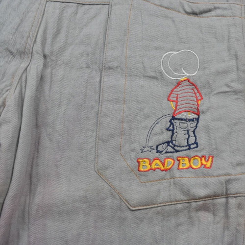 Vintage Baggy Denim Shorts Grey Y2K Rap Skate Style used