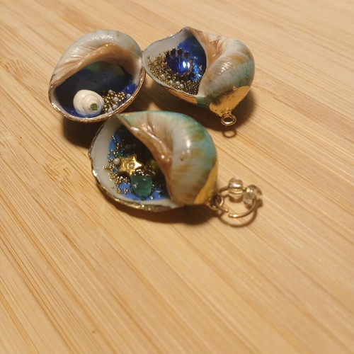 Handmade Shells for Jewelry Making, Pack of 3, New