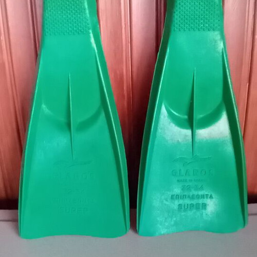 Glaros Super swim fins used, natural rubber, sizes 32-34
