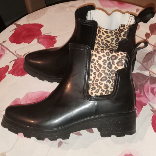 A-Cold-Wall black boots with leopard details, size 40