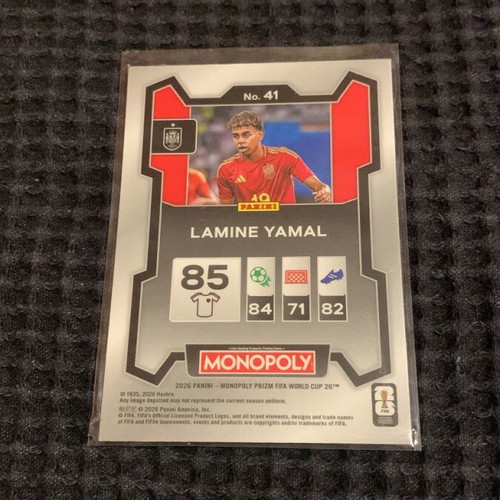 Base Lamine Yamal 2026 Panini Monopoly World Cup new