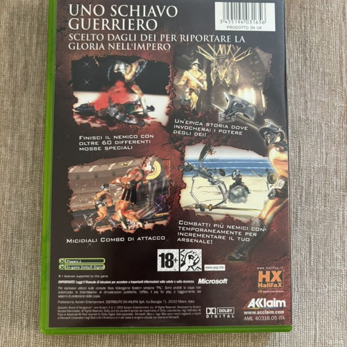 Gladiator Sword of Vengeance Xbox Original game used, complete