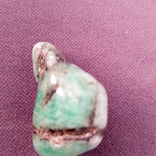 Natural energy emerald with black tourmaline crystal