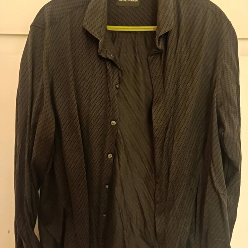 Emporio Armani shirt like new, size Large, black/grey