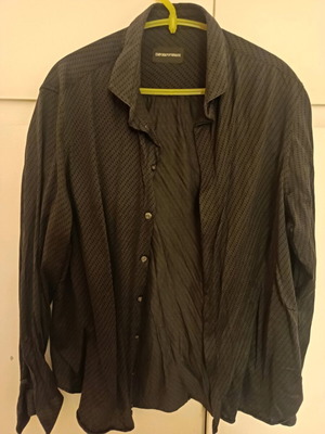 Emporio Armani shirt like new, size Large, black/grey