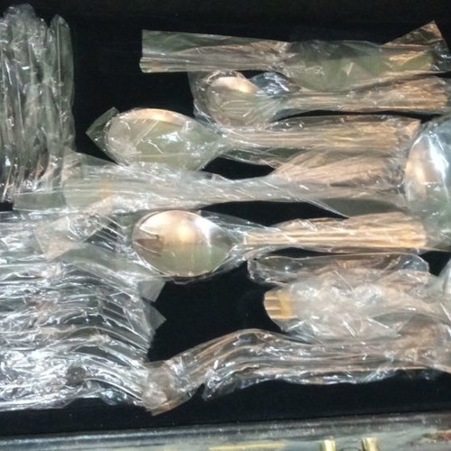 Solingen cutlery set new, stainless steel with gold-plated details, 72 pieces