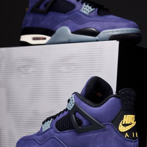 Nike Air Jordan 4 Lakers new purple athletic shoes size 44