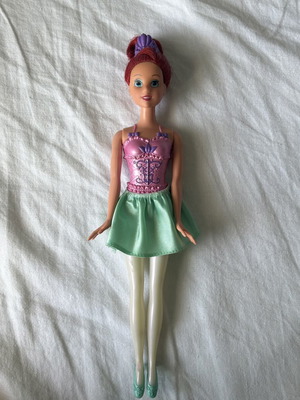 Mattel Disney Ballerina Princess Ariel Doll with Blue Teal Tutu and Pink Top