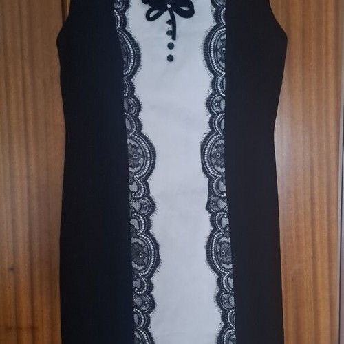 Midi sleeveless dress black and white like new, size S