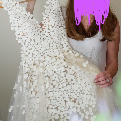 Konidi wedding dress like new, aristocratic and modern ivory
