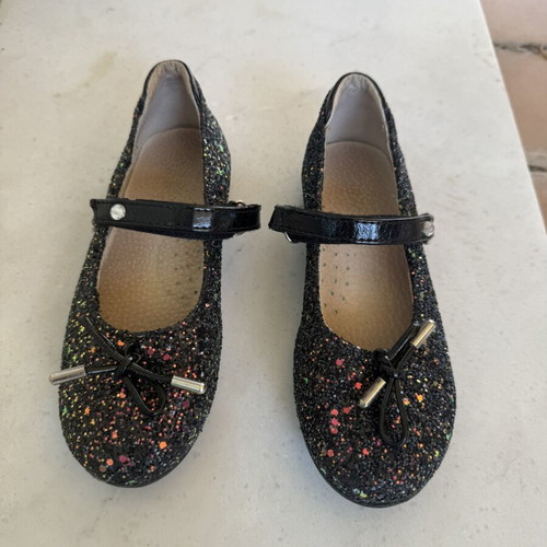 Glitter ballerinas size 31 used, black