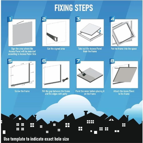 Inspection hatch 15x20cm new for moisture-resistant drywall