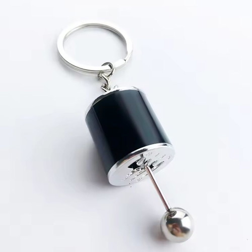 Car shifter keyring 6-speed black, new