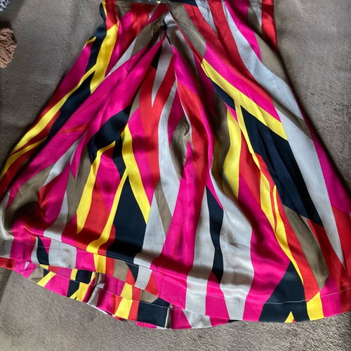 Iso midi silk skirt multicolor like new, S/M