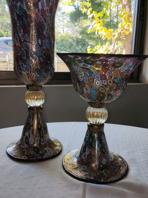 Alzate Murano set new, Murrina Millefiori glass art