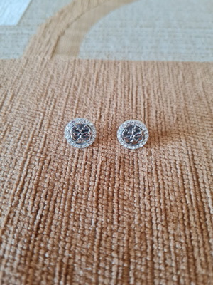 Guess stainless steel earrings, silver