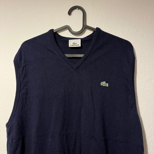 Lacoste Vest vintage used, size 5, black and blue