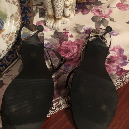 DaMa sandals with rhinestones like new, size 37, black