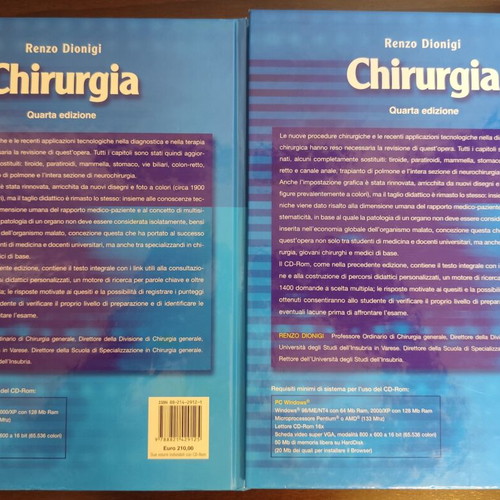 Chirurgia medical book used, 2 volumes with CD-ROM by Renzo Dionigi