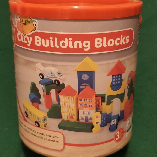 Playtive City Building Blocks wooden set, 50 pieces