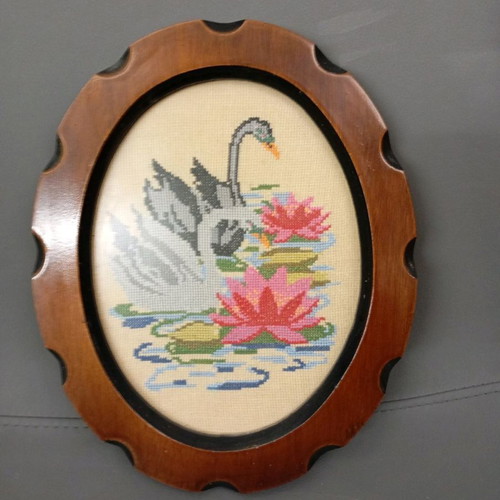 Decorative frame with hand embroidery used, 30cm length