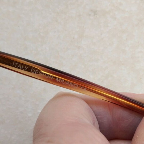 Vintage 90s Italy design eyeglasses brown tortoise shell like new