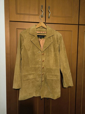 Δερμάτινο σακάκι medium σαν καινούργιο, μπεζ