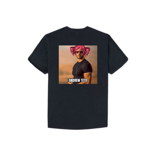 Andrew Tate Teto meme t-shirt made to order, black