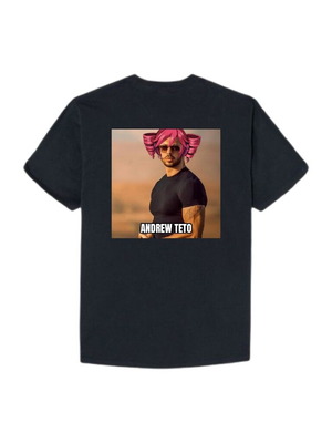 Andrew Tate Teto meme t-shirt made to order, black